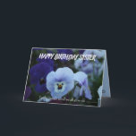 Purple Pansy Sentimental Poem Sister Birthday  Card<br><div class="desc">Brother / Sister birthday. A gorgeous greeting card for a sibling.</div>