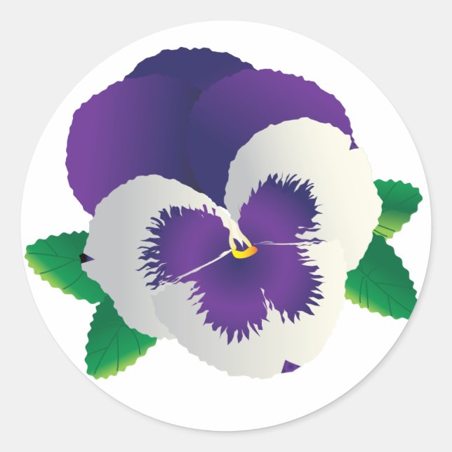 Purple Pansy Sticker (Front)