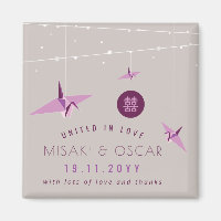 Purple Paper Cranes & Fairy Lights Chinese Wedding
