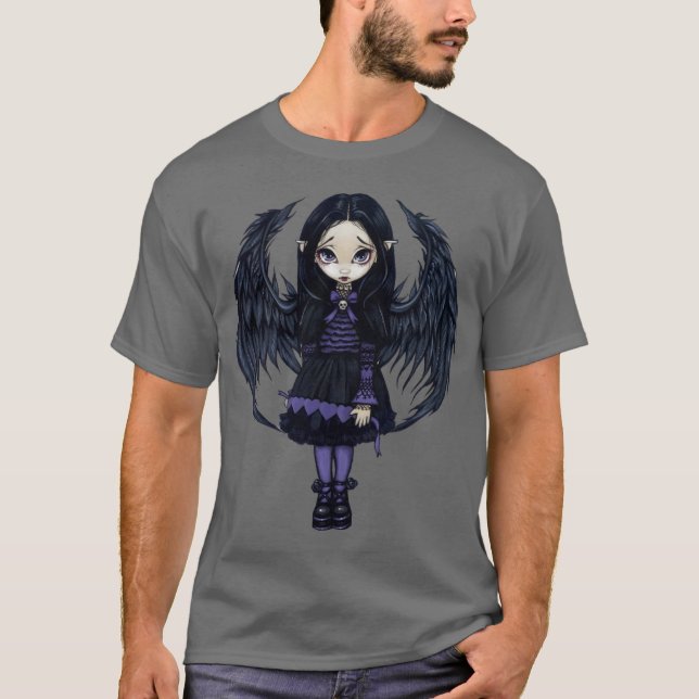 Purple Paper Hearts gothic fairy Shirt (Front)