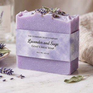 Purple Parchment Paper Style Soap Belly Band Invitation Belly Band