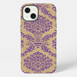 Purple Parisian Moods Damask iPhone 13 Case