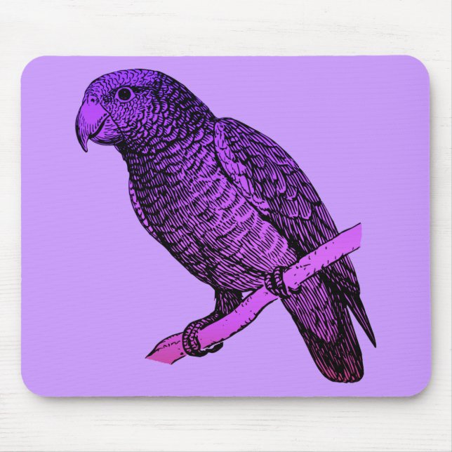 Purple Parrot Mouse Pad (Front)