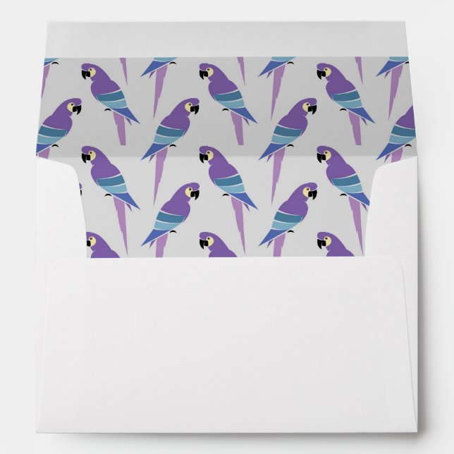Purple Parrots Envelopes (Back (Bottom))
