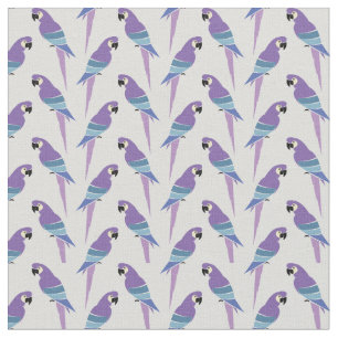 Purple Parrots Fabric