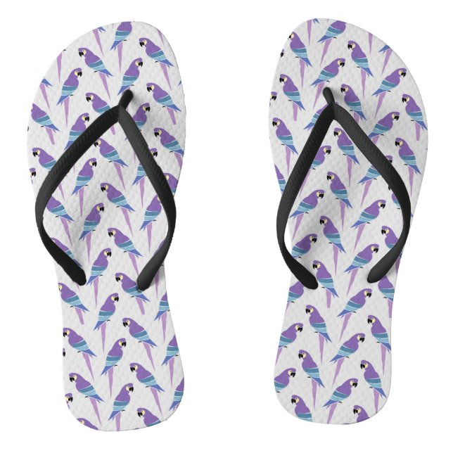 Purple Parrots Jandals (Footbed)