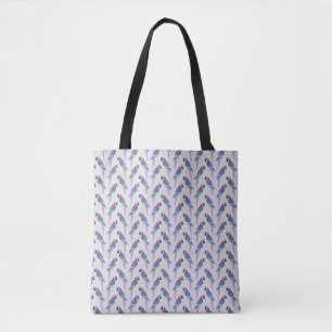 Purple Parrots Tote Bag