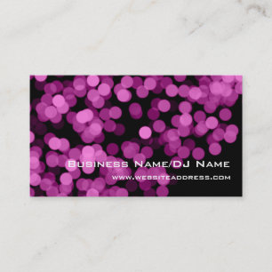 Purple Party Lights (Music or DJ) Business Cards