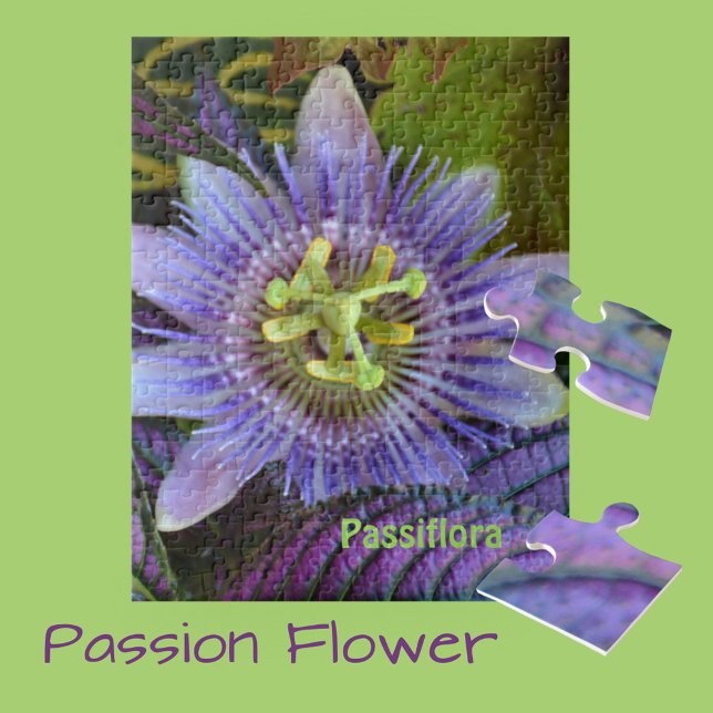 Purple Passiflora and Persian Shield Botanical Jigsaw Puzzle (Creator Uploaded)