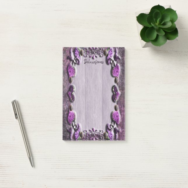 Purple Passion Floral Post-it Notes (Office)