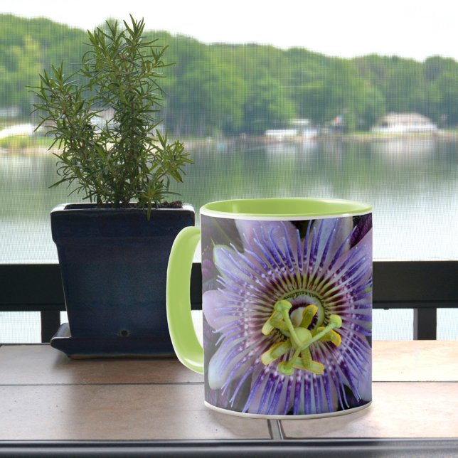 Purple Passion Flower Blossom Customisable Mug (Creator Uploaded)