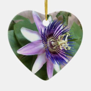 Purple Passion Flower Ceramic Tree Decoration