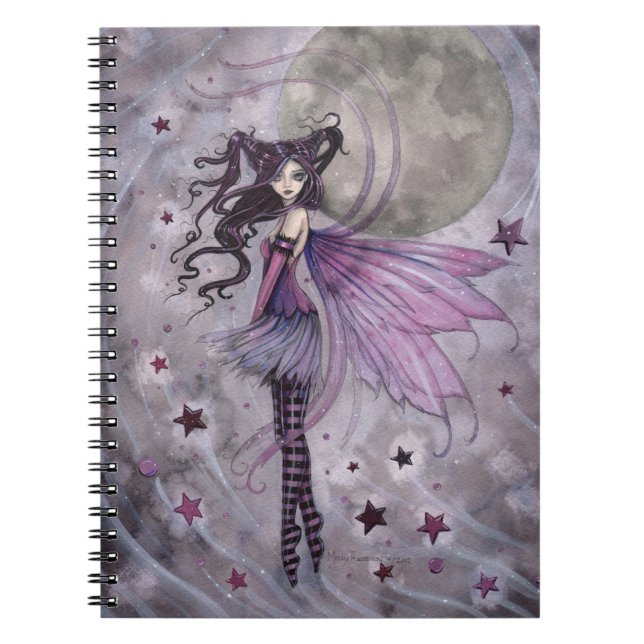 Purple Passion Gothic Fairy Fantasy Art Notebook (Front)