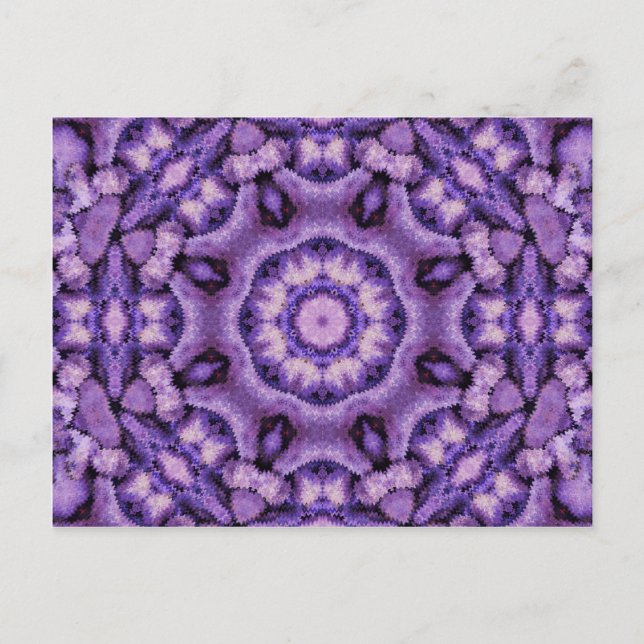 Purple Passion Kaleidoscope Postcard (Front)