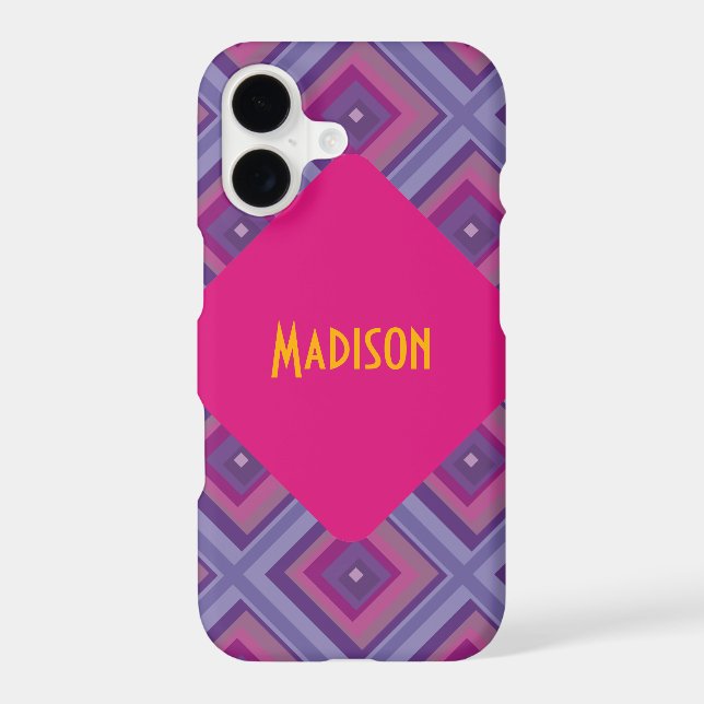 purple passion lavender fields diamond pattern art (Back)