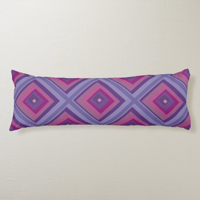 purple passion lavender fields diamond pattern art body cushion (Front)