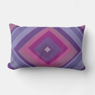 purple passion lavender fields diamond pattern art lumbar cushion