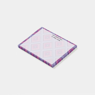 purple passion lavender fields diamond pattern art post-it notes