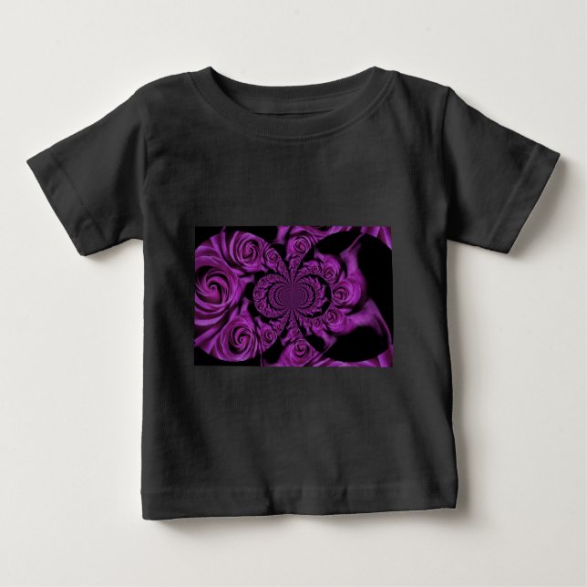 Purple Passion: Royal Romance Roses Baby T-Shirt (Front)