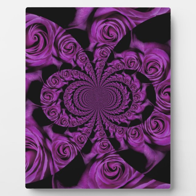Purple Passion: Royal Romance Roses Plaque (Front)