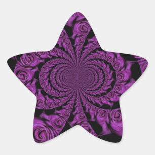 Purple Passion: Royal Romance Roses Star Sticker