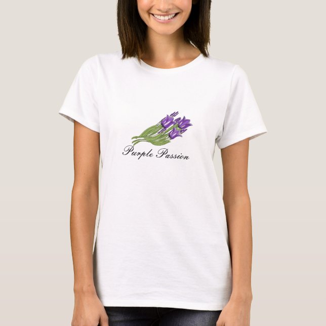 Purple Passion Tulips T-Shirt (Front)