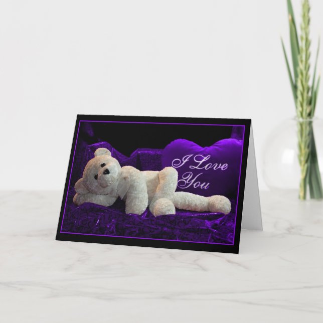 Purple Passion Valentine Holiday Card (Front)