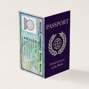 purple passport business card