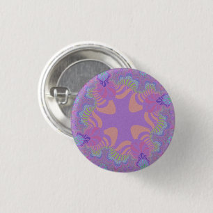 Purple Pastel Cross 3 Cm Round Badge