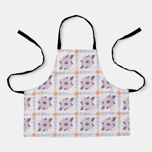 Purple pastel Decorative colourful tile  Apron (Front)