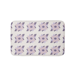 Purple pastel Decorative colourful tile  Bath Mat