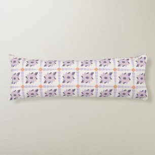 Purple pastel Decorative colourful tile Body Cushion