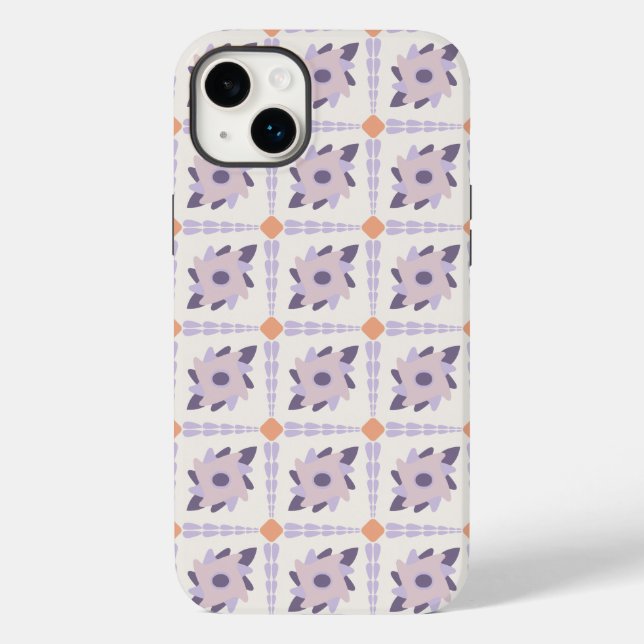 Purple pastel Decorative colourful tile  Case-Mate iPhone Case (Back)