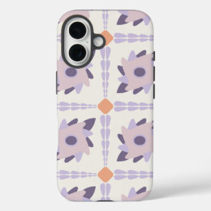 Purple pastel Decorative colourful tile iPhone 16 Case