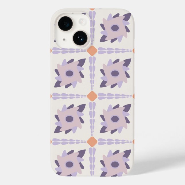 Purple pastel Decorative colourful tile  Case-Mate iPhone Case (Back)