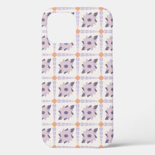 Purple pastel Decorative colourful tile  iPhone 12 Case