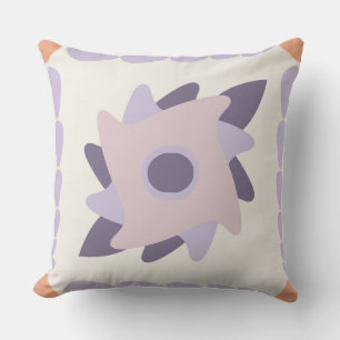 Purple pastel Decorative colourful tile Cushion