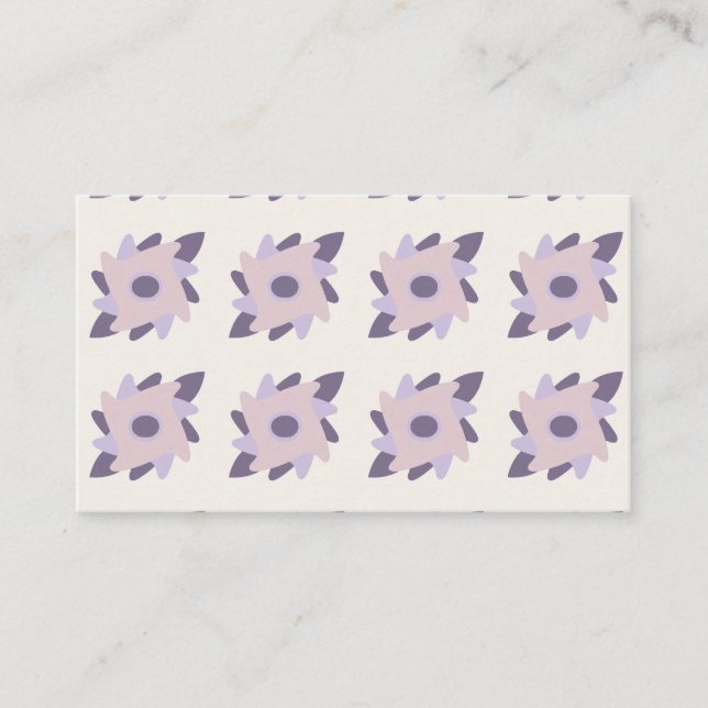Purple pastel Decorative colourful tile  Discount Card (Front)