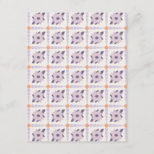 Purple pastel Decorative colourful tile  Enclosure Card