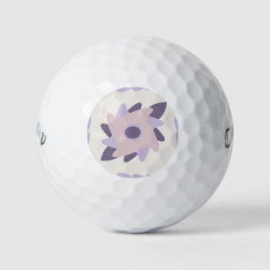 Purple pastel Decorative colourful tile Golf Balls