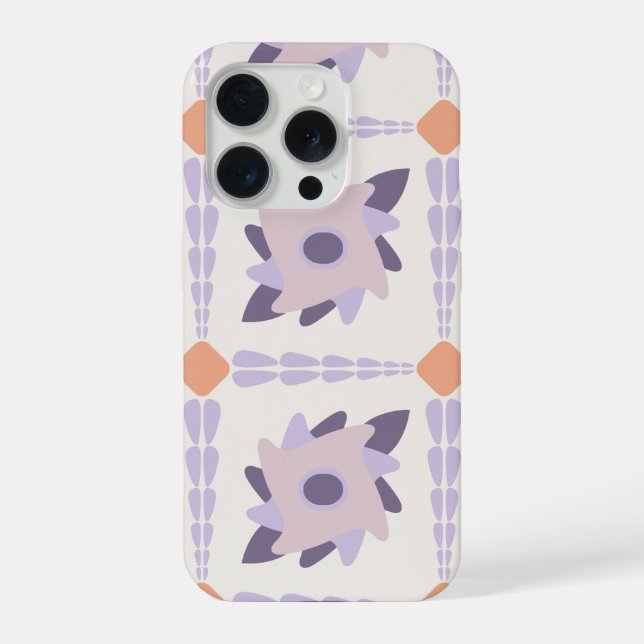 Purple pastel Decorative colourful tile  iPhone Case (Back)