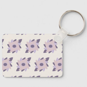 Purple pastel Decorative colourful tile Key Ring