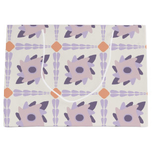 Purple pastel Decorative colourful tile  Large Gift Bag