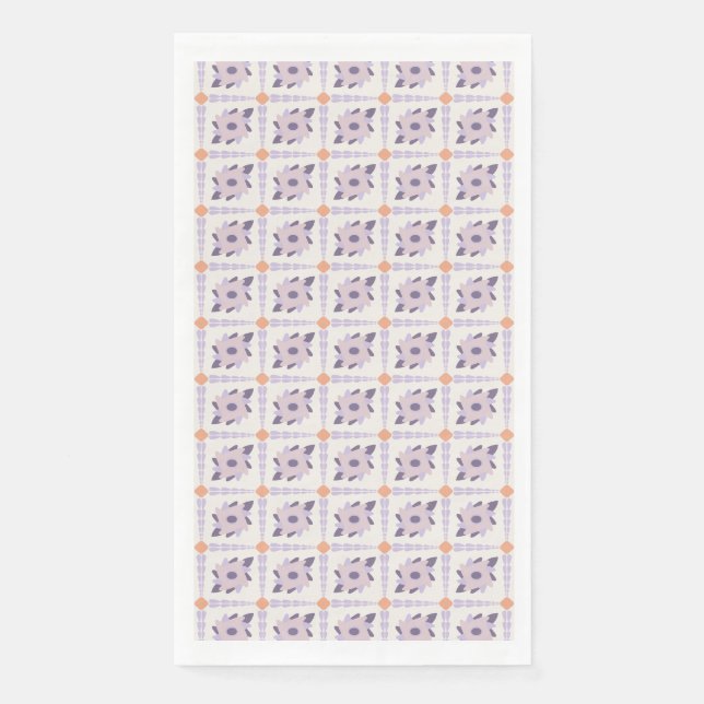 Purple pastel Decorative colourful tile  Napkin (Front)