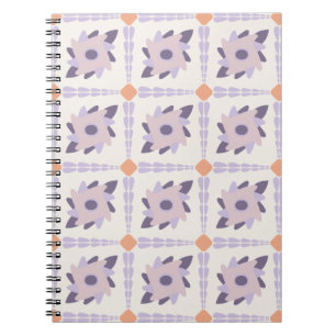 Purple pastel Decorative colourful tile Notebook