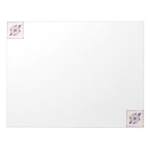 Purple pastel Decorative colourful tile Notepad