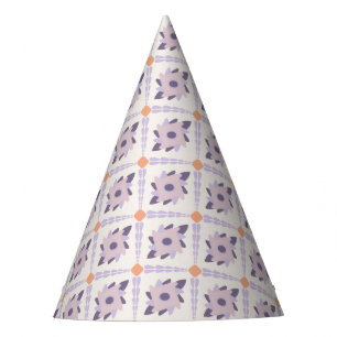 Purple pastel Decorative colourful tile  Party Hat