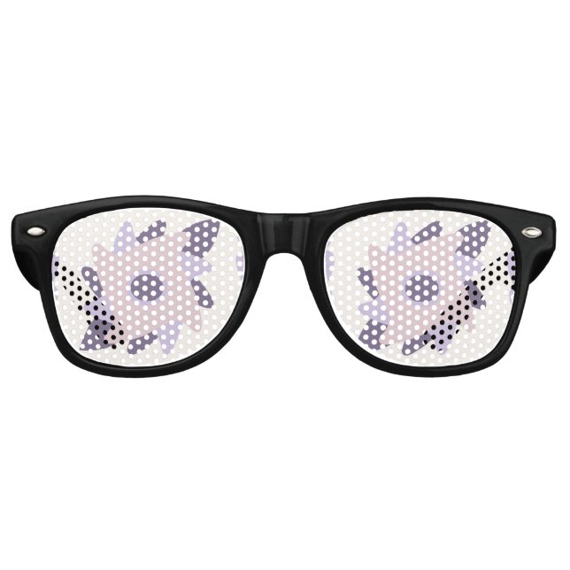 Purple pastel Decorative colourful tile  Retro Sunglasses (Front)