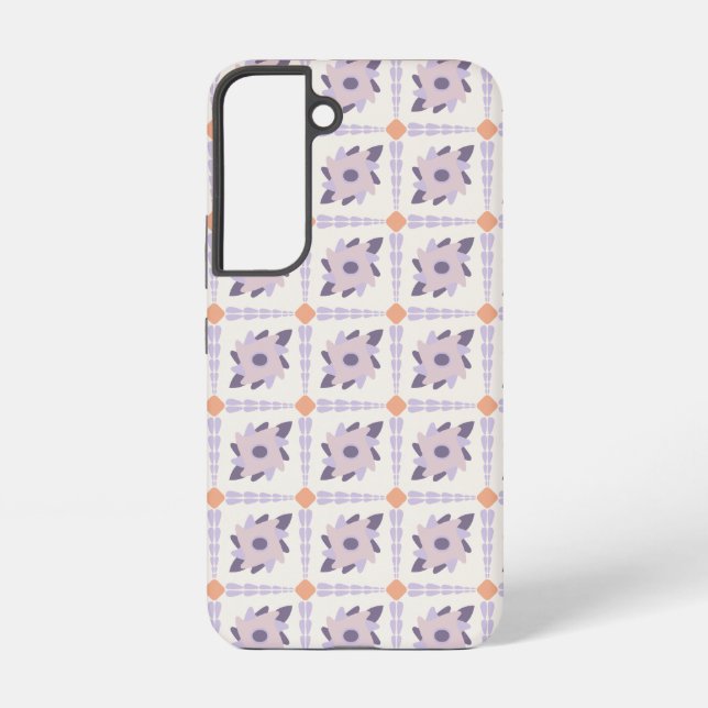 Purple pastel Decorative colourful tile  Samsung Galaxy S22 Case (Back)