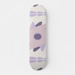Purple pastel Decorative colourful tile  Skateboard